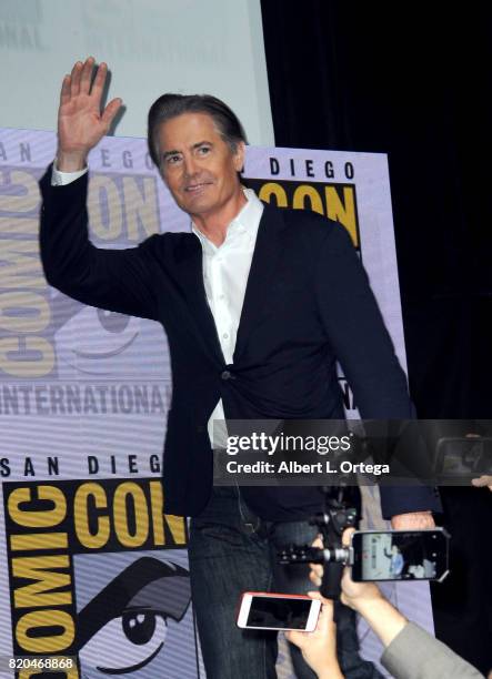 Actor Kyle MacLachlan attends "Twin Peaks: A Damn Good Panel" during Comic-Con International 2017 at San Diego Convention Center on July 21, 2017 in...