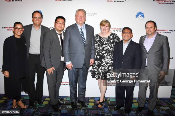 Cineplex staff, VP Film of Cineplex Entertainment Kevin Watts, Michael Lee, Former Vice President Al Gore, VP Communications and Investor Relations...