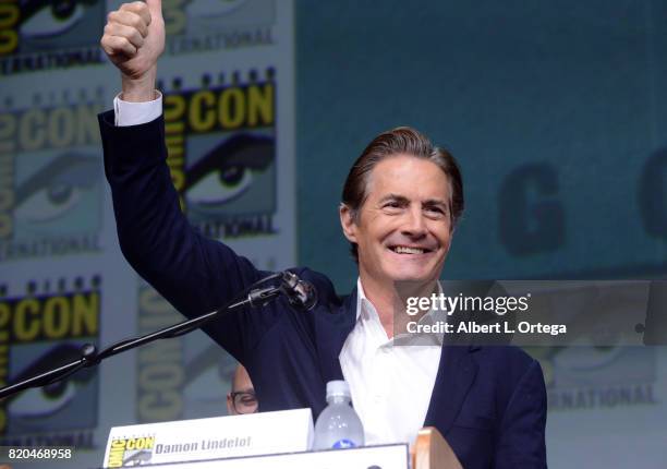 Actor Kyle MacLachlan attends "Twin Peaks: A Damn Good Panel" during Comic-Con International 2017 at San Diego Convention Center on July 21, 2017 in...