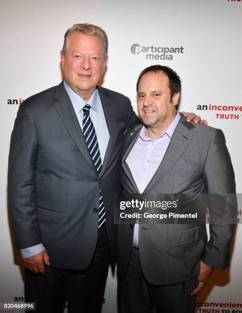 Former Vice President Al Gore and Producer Jeff Skoll attend a special Toronto screening of 'An Inconvenient Sequel: Truth to Power' at Cineplex...