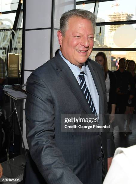 Former Vice President Al Gore attends a special Toronto screening of 'An Inconvenient Sequel: Truth to Power' at Cineplex Scotiabank Theatre on July...