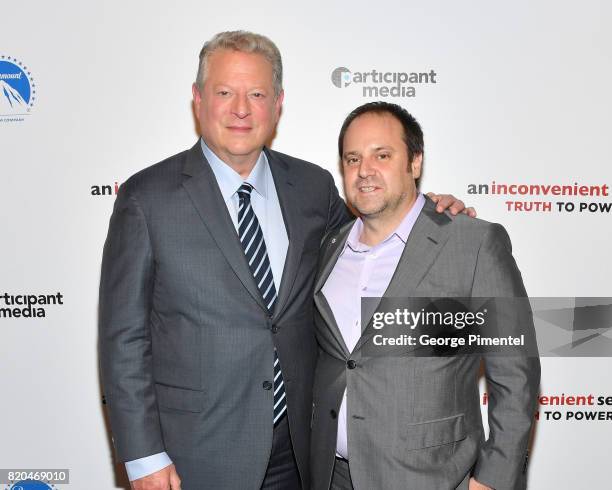 Former Vice President Al Gore and Producer Jeff Skoll attend a special Toronto screening of 'An Inconvenient Sequel: Truth to Power' at Cineplex...