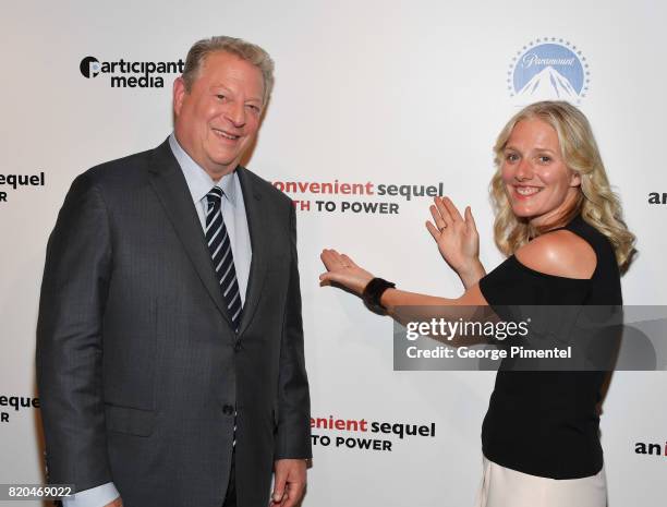 Former Vice President Al Gore and Minister of the Environment and Climate Change Catherine McKenna attend a special Toronto screening of 'An...