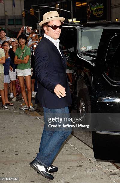 Actor John C. Reilly visits "Late Show with David Letterman" at the Ed Sullivan Theatre on July 23, 2008 in New York City.