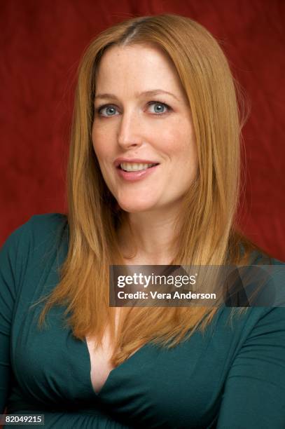 Gillian Anderson at "The X-Files: I Want to Believe" press conference at Casa Del Mar on July 20, 2008 in Santa Monica, California.