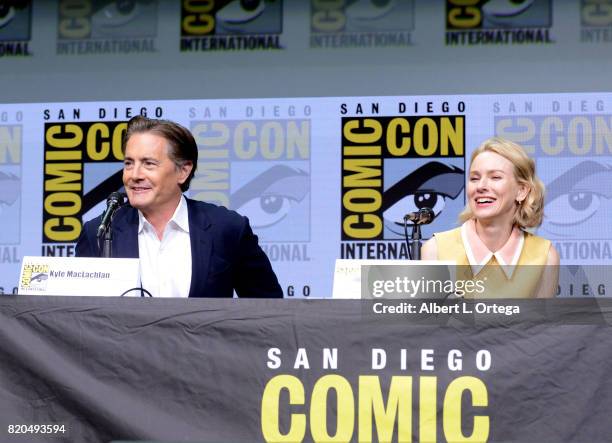 Actors Kyle MacLachlan and Naomi Watts attend "Twin Peaks: A Damn Good Panel" during Comic-Con International 2017 at San Diego Convention Center on...