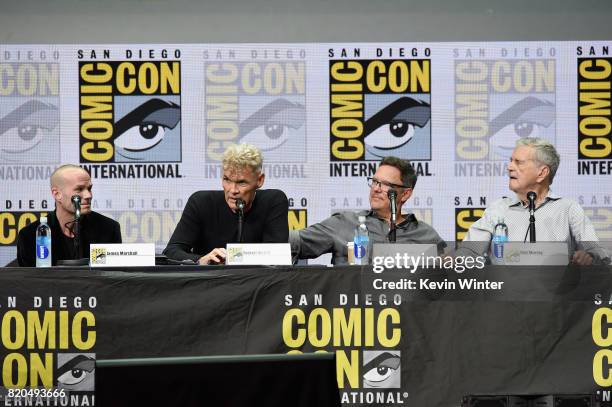 Actor James Marshall, Everett McGill, Matthew Lillard, and Don Murray attend "Twin Peaks: A Damn Good Panel" during Comic-Con International 2017 at...