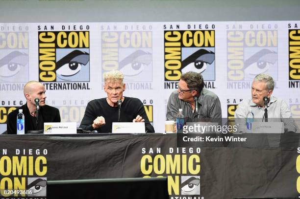 Actor James Marshall, Everett McGill, Matthew Lillard, and Don Murray attend "Twin Peaks: A Damn Good Panel" during Comic-Con International 2017 at...