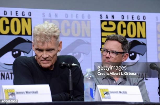 Actors Everett McGill and Matthew Lillard attend "Twin Peaks: A Damn Good Panel" during Comic-Con International 2017 at San Diego Convention Center...