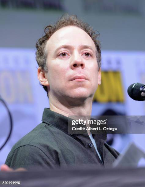 Kevin Sussman speaks onstage at Comic-Con International 2017 "The Big Bang Theory" panel at San Diego Convention Center on July 21, 2017 in San...