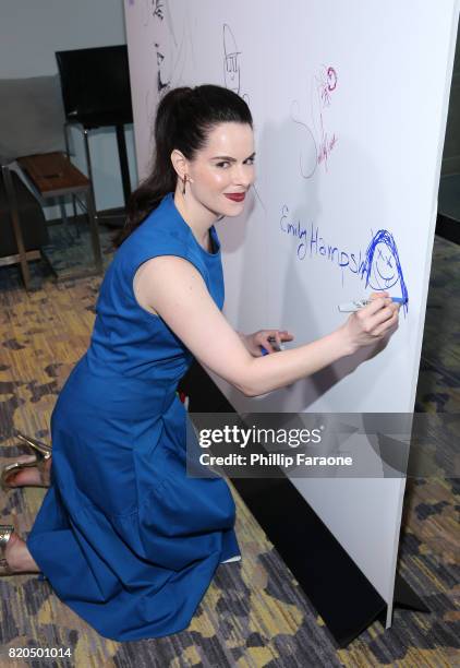 Actor Emily Hampshire at 2017 WIRED Cafe at Comic Con, presented by AT&T Audience Network on July 21, 2017 in San Diego, California.