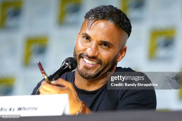 Actor Ricky Whittle speaks on stage during Entertainment Weekly's "Brave New Warriors" Panel at San Diego Comic-Con 2017 at San Diego Convention...