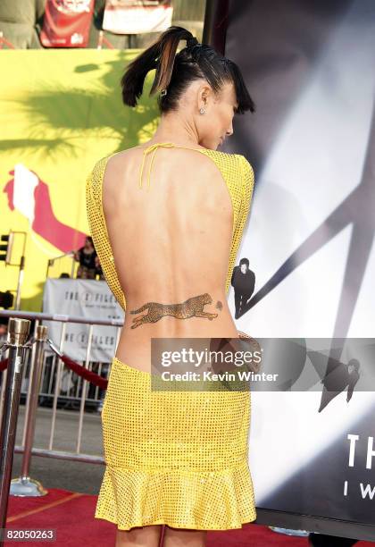 Actress Bai Ling arrives at the world premiere of 20th Century Fox's "The X-Files: I Want To Believe" at the Chinese Theater on July 23, 2008 in Los...