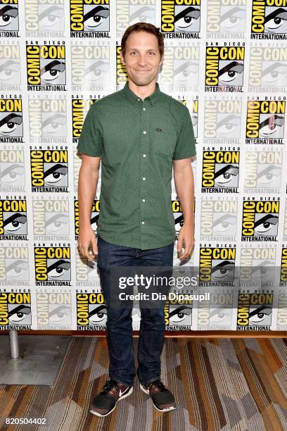 Actor Michael Cassidy at the "People Of Earth" Press Line during Comic-Con International 2017 at Hilton Bayfront on July 21, 2017 in San Diego,...