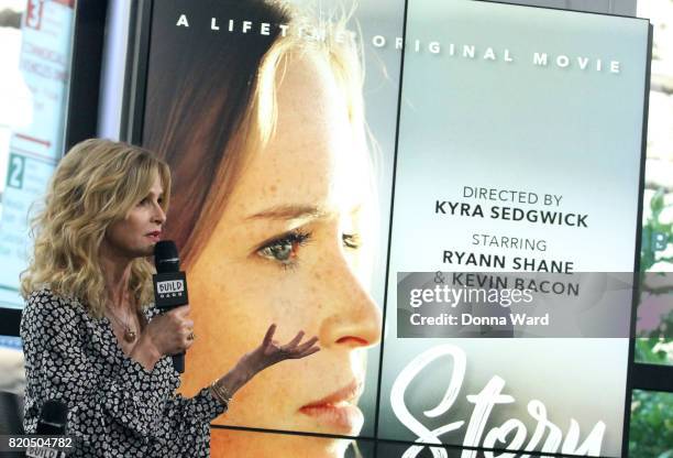 Kyra Sedgewick appears to promote "Story of a Girl" during the BUILD Series at Build Studio on July 21, 2017 in New York City.