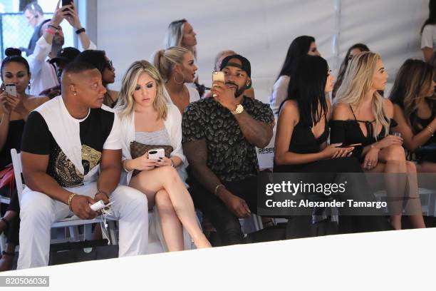 Charles Malachi, Joelle Ashley, Tyson Beckford, Harmony Carter and Khloe Terae attend the SWIMMIAMI Prey Swim by Audrina Patridge Resort 2018...