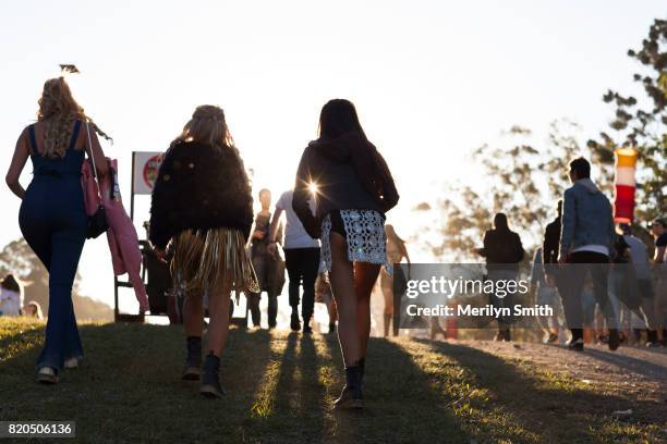 Festival goers attend Splendour in the Grass 2017 on July 21, 2017 in Byron Bay, Australia.