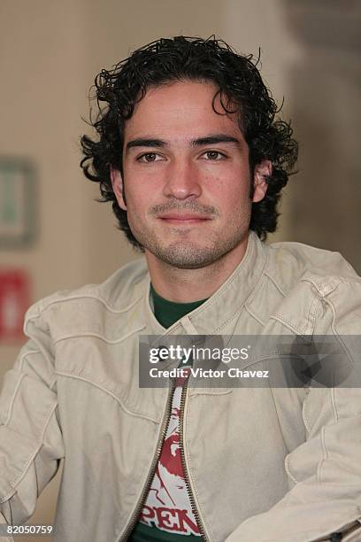 Alfonso Herrera of RBD attends a press conference to announce their new album "Empezar Desde Cero" held at EMI Music on November 27, 2007 in Mexico...