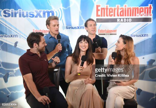 Sam Heughan, Tobias Menzies, Catriona Balfe, Richard Rankin and Sophie Skelton attend SiriusXM's Entertainment Weekly Radio Channel Broadcasts From...