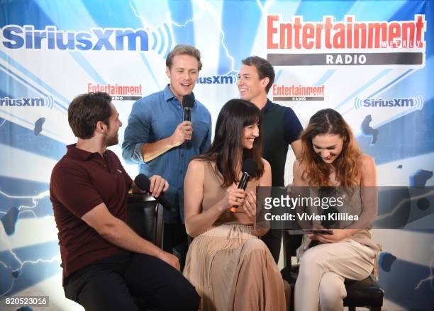 Sam Heughan, Tobias Menzies, Catriona Balfe, Richard Rankin and Sophie Skelton attend SiriusXM's Entertainment Weekly Radio Channel Broadcasts From...