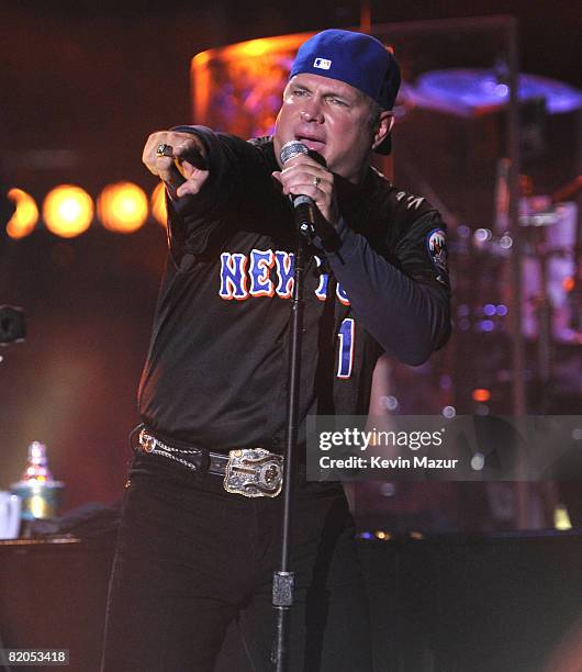 Exclusive* Garth Brooks performs during the "Last Play at Shea" at Shea Stadium on July 16, 2008 in Queens, NY.