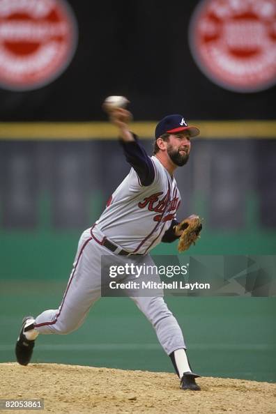Sam Rutter Braves Pitcher Bruce Sutter of the Atlanta Braves pitches during a baseball game ...
