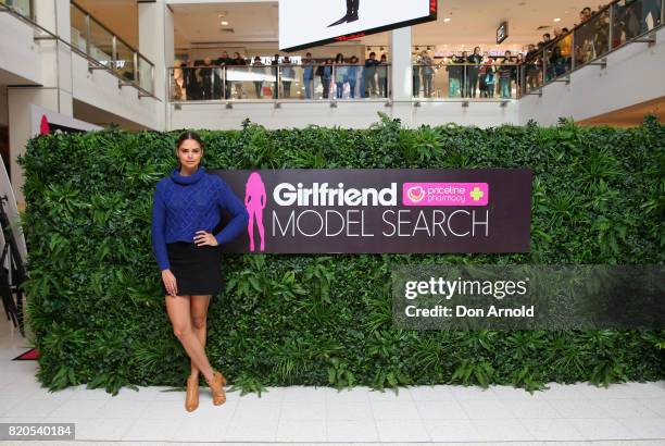 Samantha Harris poses during the 2017 Girlfriend Priceline Pharmacy Model Search on July 22, 2017 in Sydney, Australia.