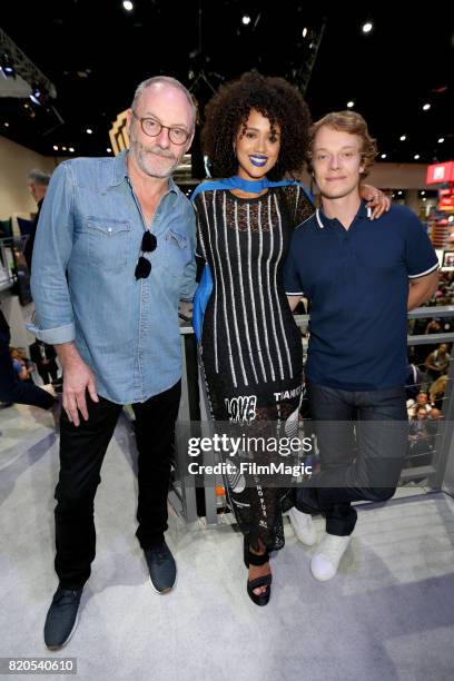 Actors Liam Cunningham, Nathalie Emmanuel and Alfie Allen at the "Game of Thrones" autograph signing with HBO at San Diego Comic-Con International...