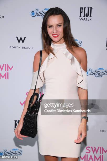 Anastasia Machekhina attends the SWIMMIAMI KAOHS 2018 Collection fashion show at WET Deck at W South Beach on July 21, 2017 in Miami Beach, Florida.