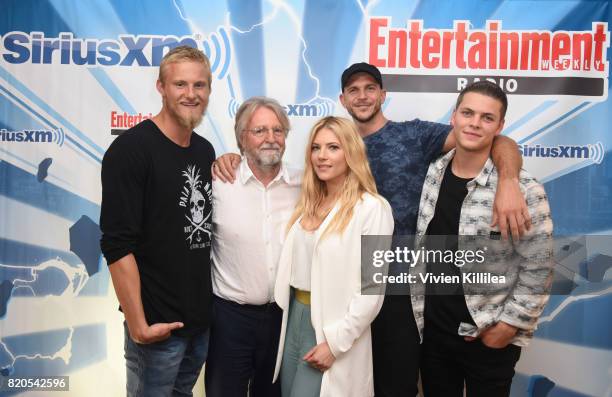 Alexander Ludwig, Michael Hirst, Katheryn Winnick, Gustaf Skarsgard and Alex Hogh attend SiriusXM's Entertainment Weekly Radio Channel Broadcasts...