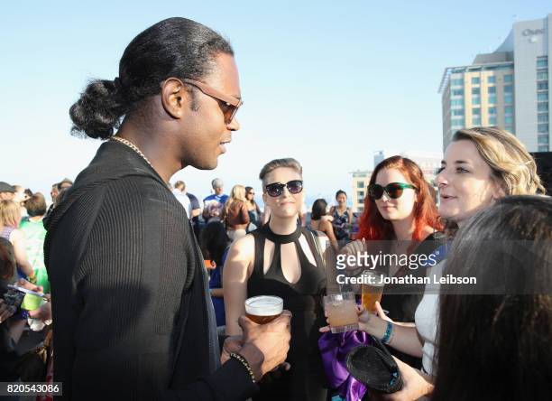Actor Echo Kellum and guests at BuzzFeed & The CW Present SRSLY The Best Damn Superhero Party! on July 21, 2017 in San Diego, California.