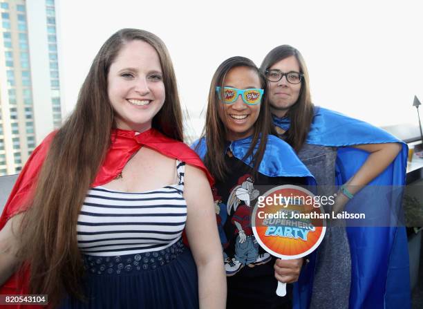 Guests at BuzzFeed & The CW Present SRSLY The Best Damn Superhero Party! on July 21, 2017 in San Diego, California.