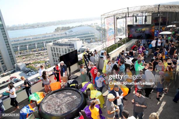 Guests at BuzzFeed & The CW Present SRSLY The Best Damn Superhero Party! on July 21, 2017 in San Diego, California.