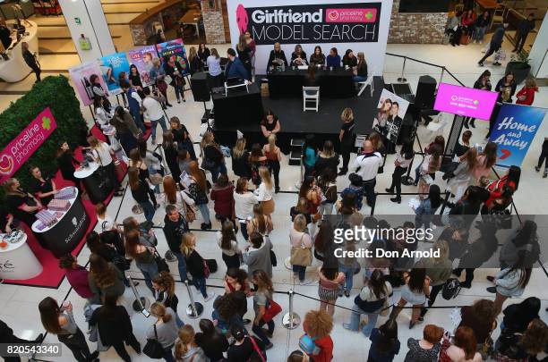 General view is seen as models queue during the 2017 Girlfriend Priceline Pharmacy Model Search on July 22, 2017 in Sydney, Australia.