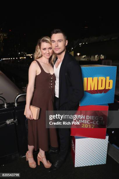 Actors Valorie Curry and Sam Underwood attend the #IMDboat Party at San Diego Comic-Con 2017, Presented By XFINITY on The IMDb Yacht on July 21, 2017...