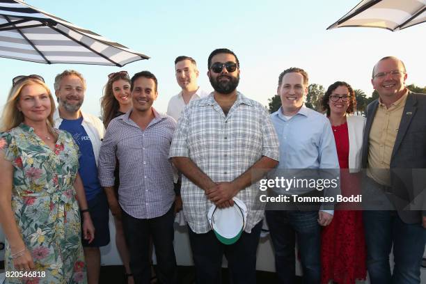 Atom Tickets Shannah Miller, Ameesh Paleja, Matthew Bakal, Drew Tennenbaum, Alex Rouse, Seth Frelich, Tara Kistler and Founder and CEO of IMDb Col...