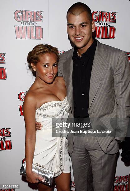 Robert Kardashian and singer Adrienne Bailon of The Cheetah Girls attend the launch party for Girls Gone Wild Magazine at Area on April 22, 2008 in...