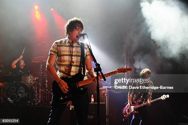 Harry Judd, Danny Jones and Dougie Poynter of McFly perform on stage at The iTunes Live Festival 08 at Koko on July 24, 2008 in Camden, London.