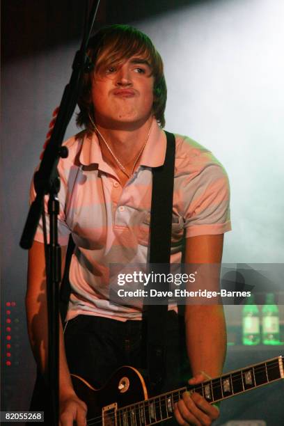 Tom Fletcher of McFly performs on stage at The iTunes Live Festival 08 at Koko on July 24, 2008 in Camden, London.