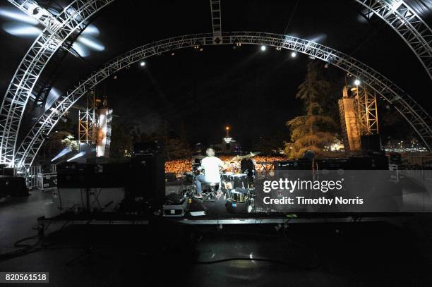 Slowdive performs onstage during day 1 of FYF Fest 2017 on July 21, 2017 at Exposition Park in Los Angeles, California.