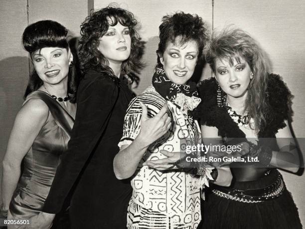 Toni Basil and Martha Davis of The Motels, Grace Slick of Jefferson Starship and Cyndi Lauper