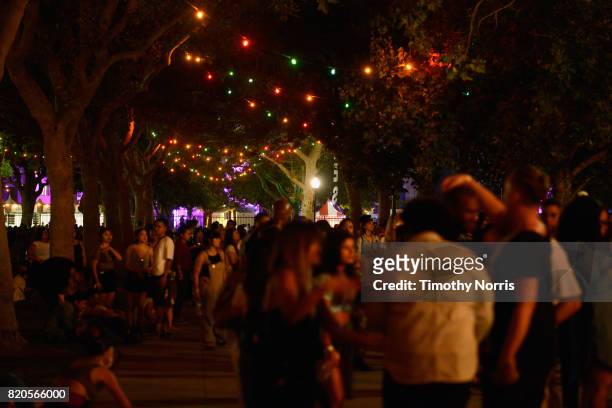 Festivalgoers during day 1 of FYF Fest 2017 on July 21, 2017 at Exposition Park in Los Angeles, California.