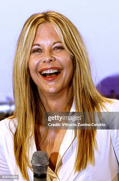 Actress Meg Ryan receives the Francois Truffaut Award during the Giffoni Film Festival on July 24, 2008 in Giffoni, Italy.