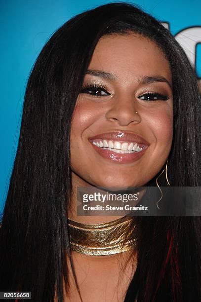 Season 6 winner Jordin Sparks in the press room at the American Idol Season 7 Grand Finale on May 21, 2008 at the Nokia Theatre in Los Angeles,...