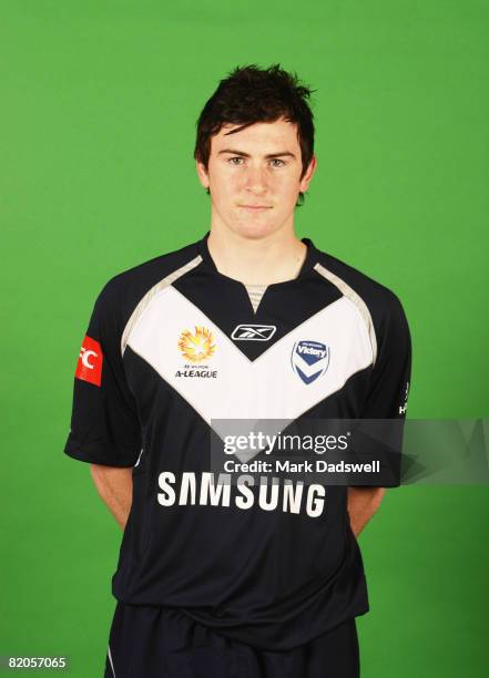 Sebastian Ryall poses during the official Melbourne Victory 2008/2009 Hyundai A-League portrait session at VIS on July 14, 2008 in Melbourne,...