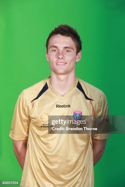 James Holland poses during the official Newcastle Jets 2008/2009 Hyundai A-League portrait session at EnergyAustralia Stadium on July 14, 2008 in...