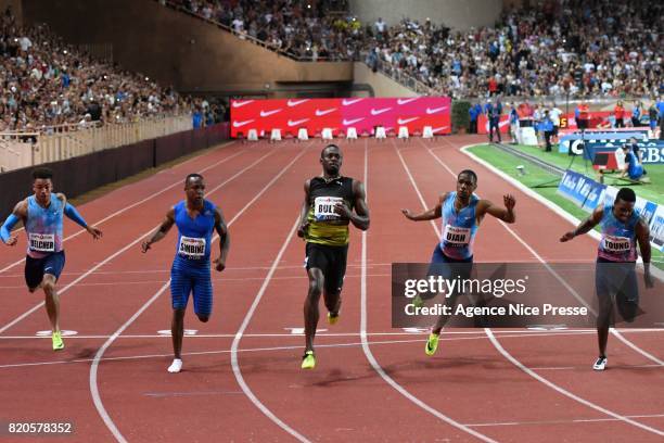 Usain Bolt of jamaica during the IAAF Diamond League Meeting Herculis on July 21, 2017 in Monaco, Monaco.