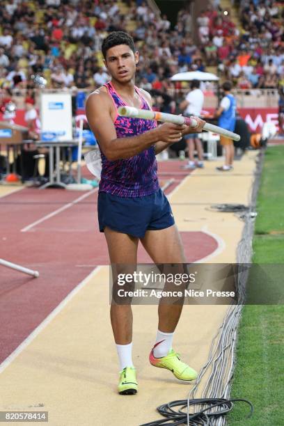 Thiago Braz of Brazil men's pole vault during the IAAF Diamond League Meeting Herculis on July 21, 2017 in Monaco, Monaco.