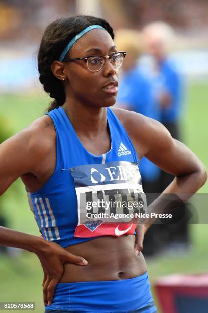 Shamier Little of USA women's 400m hurdles during the IAAF Diamond League Meeting Herculis on July 21, 2017 in Monaco, Monaco.