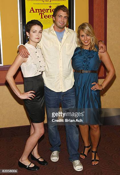 Hannah Bailey, Mitch Reinholt, and Megan Krizmanich attend the New York premiere of "American Teen" at the Chelsea Cinemas on July 24, 2008 in New...